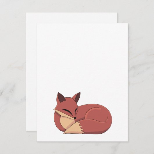 The Fox RSVP Karte (Vorne/Hinten)