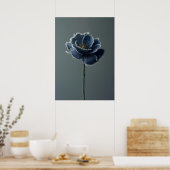 The Fragile Bloom of a Reconstructed Denim Flower Poster (Küche)