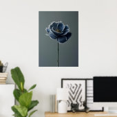 The Fragile Bloom of a Reconstructed Denim Flower Poster (Heimbüro)