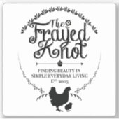 The Frayed Knot - Logo-Wappen Vinyl Sticker (Vorderseite)