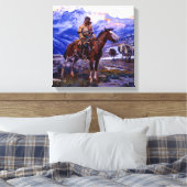 "The Free Trappers" von Charles M Russell Leinwanddruck (Insitu (Schlafzimmer))