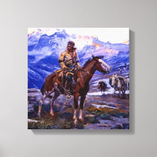 "The Free Trappers" von Charles M Russell Leinwanddruck (Vorderseite)