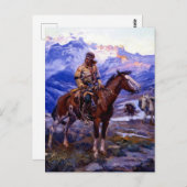 "The Free Trappers" von Charles M Russell Postkarte (Vorne/Hinten)