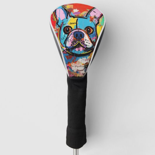 The French Bulldog Graffiti 03 - Leonardo Abbacchi Golf Headcover (Vorderseite)