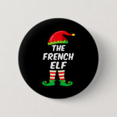 The French Elf Family Matching Funny Christmas Cos Button (Vorderseite)
