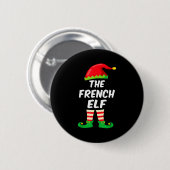 The French Elf Family Matching Funny Christmas Cos Button (Vorne & Hinten)