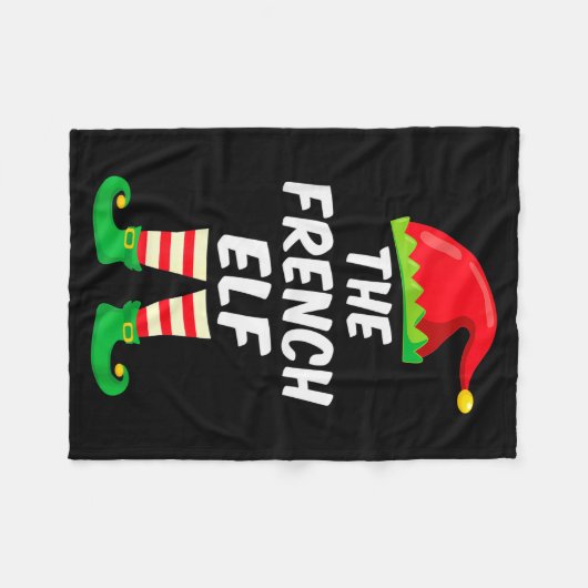 The French Elf Family Matching Funny Christmas Cos Fleecedecke (Vorderseite (Horizontal))