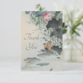 The Frog and The Lotus Dankeskarte (Stehend Vorderseite)