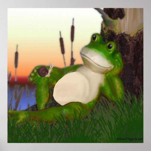 The Frog and the Snail Print Poster (Vorne)