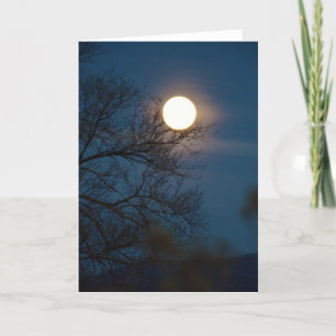 The Full Cold Supermoon Folded Holiday Card Feiertagskarte
