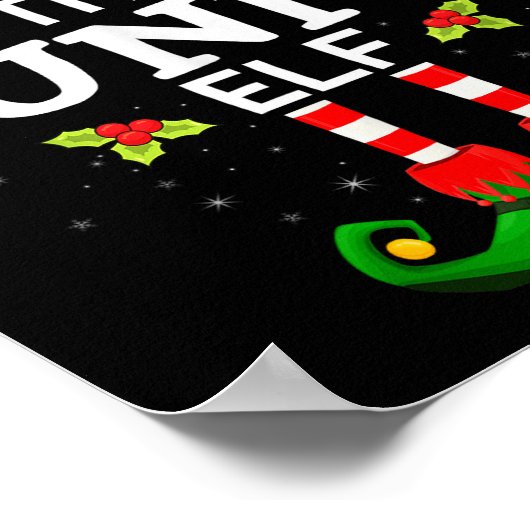 The Funny Elf Christmas Family Matching Pajama  Poster (Ecke)