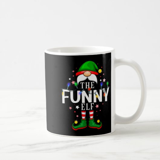 The Funny Elf Christmas Family Pajama Party Kaffeetasse (Rechts)