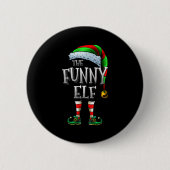 The Funny Elf Shirt Matching Family Funny Christma Button (Vorderseite)