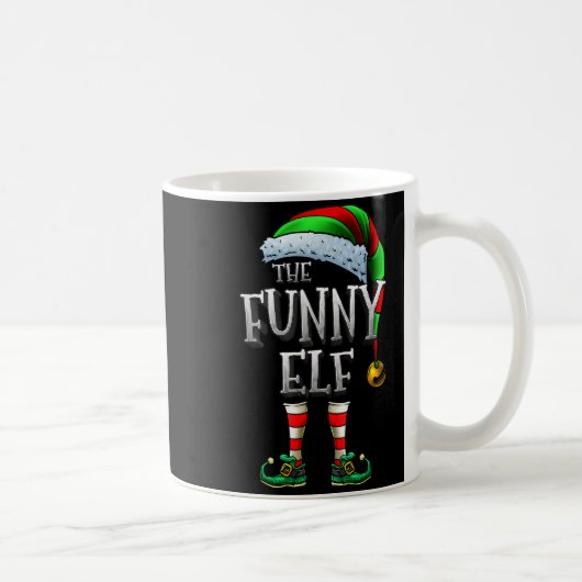 The Funny Elf Shirt Matching Family Funny Christma Kaffeetasse (Rechts)