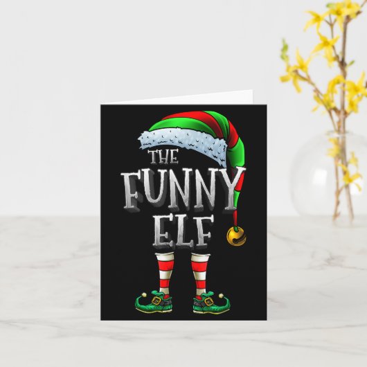 The Funny Elf Shirt Matching Family Funny Christma Karte (Gelbe Blume)