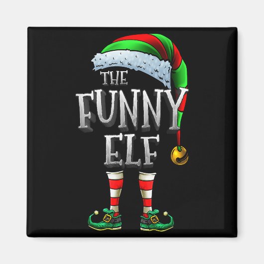 The Funny Elf Shirt Matching Family Funny Christma Magnet (Vorne)