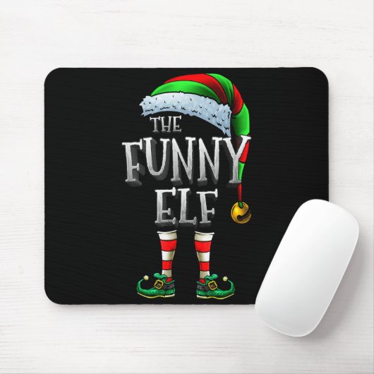 The Funny Elf Shirt Matching Family Funny Christma Mousepad (Mit Mouse)