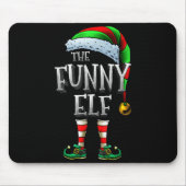 The Funny Elf Shirt Matching Family Funny Christma Mousepad (Vorne)