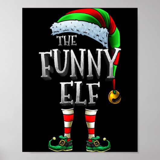 The Funny Elf Shirt Matching Family Funny Christma Poster (Vorne)