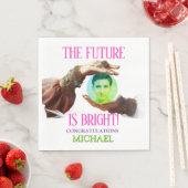 The Future Is Bright Fortune Teller Graduation Serviette (Beispiel)