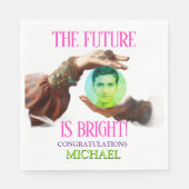 The Future Is Bright Fortune Teller Graduation Serviette (Vorderseite)