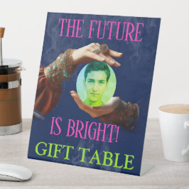 The Future Is Bright Fortune Teller Graduation Sockelschild