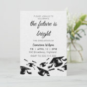 "The Future is Bright" Graduation Ceremony Einladung (Stehend Vorderseite)