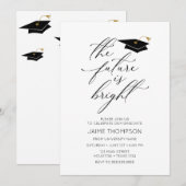 The future is bright Modern Graduation Invitation Einladung (Vorne/Hinten)