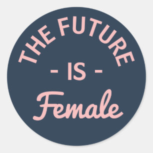 "The Future is Feminist" Runder Aufkleber