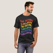 The Future Is Inclusive Pride Month LGBT Ally Retr T-Shirt (Vorne ganz)
