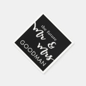 The Future Mr. and Mrs Cocktail Napkins (Black) Serviette (Ecke)