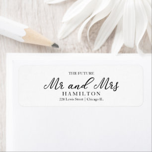 The Future Mr. and Mrs. Wedding Return Address Lab