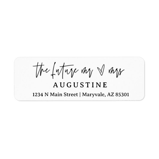 The Future Mr & Mrs. Wedding Einladung Rücksendead (Vorne)