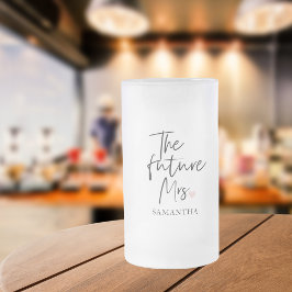 The Future Mrs and Your Name Modern Beauty Mattglas Bierglas