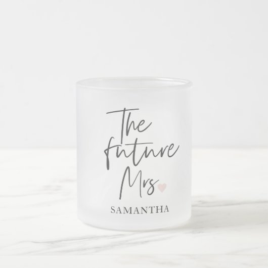 The Future Mrs and Your Name Modern Beauty Mattglastasse (Mittel)