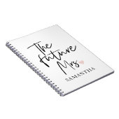 The Future Mrs and Your Name Modern Beauty Notizblock (Rechte Seite)