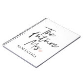 The Future Mrs and Your Name Modern Beauty Notizblock (Linke Seite)