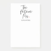 The Future Mrs and Your Name Modern Beauty Post-it Klebezettel (Vorderseite)