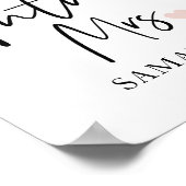 The Future Mrs and Your Name Modern Beauty Poster (Ecke)