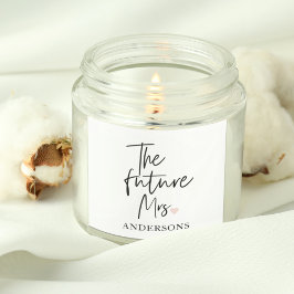 The Future Mrs and Your Name Modern Beauty Quadratischer Aufkleber