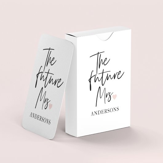 The Future Mrs and Your Name Modern Beauty Spielkarten