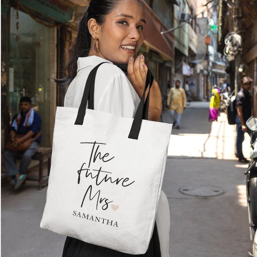 The Future Mrs and Your Name Modern Beauty Tasche