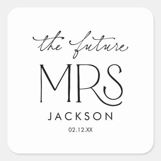 The Future Mrs Bridal Shower Sticker (Vorderseite)
