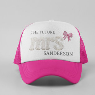 The Future Mrs Bride Imitats Pearl Stickpflaster Truckerkappe