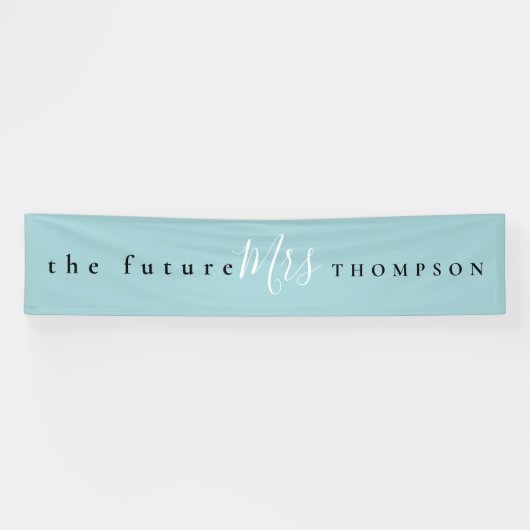 The Future Mrs. Name Schwarz-weiß Script Purist Bl Banner (Horizontal)
