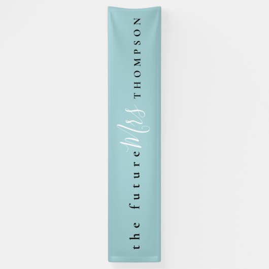 The Future Mrs. Name Schwarz-weiß Script Purist Bl Banner (Vertikal)