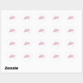 The Future Mrs. Smith Heart Sticker - Gray & Pink (Blatt)