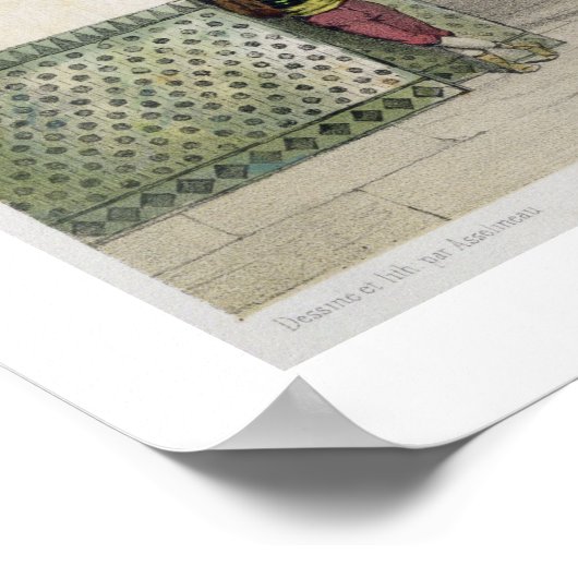 The Gallery of the Court of Lions at the Alhambra, Poster (Ecke)