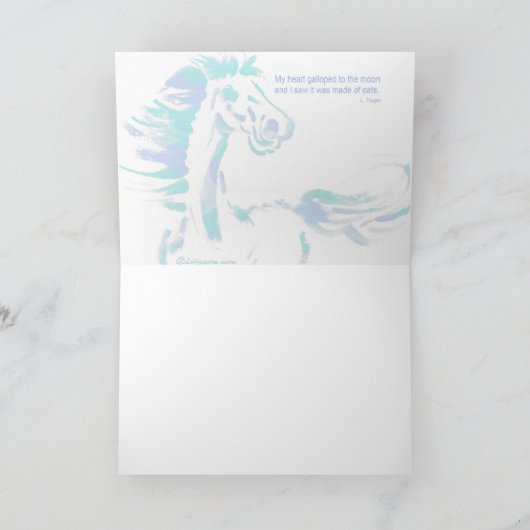 The Galloping Horse Greeting and Note Cards Karte (Innenseite)