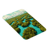 The Gambia Illustration Travel Art Vintag Magnet (Rechte Seite)